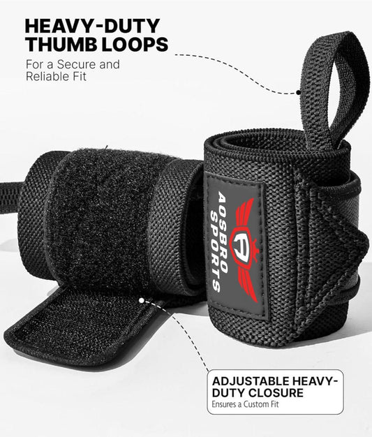 Aosbro Powerlifting Wrist Wraps