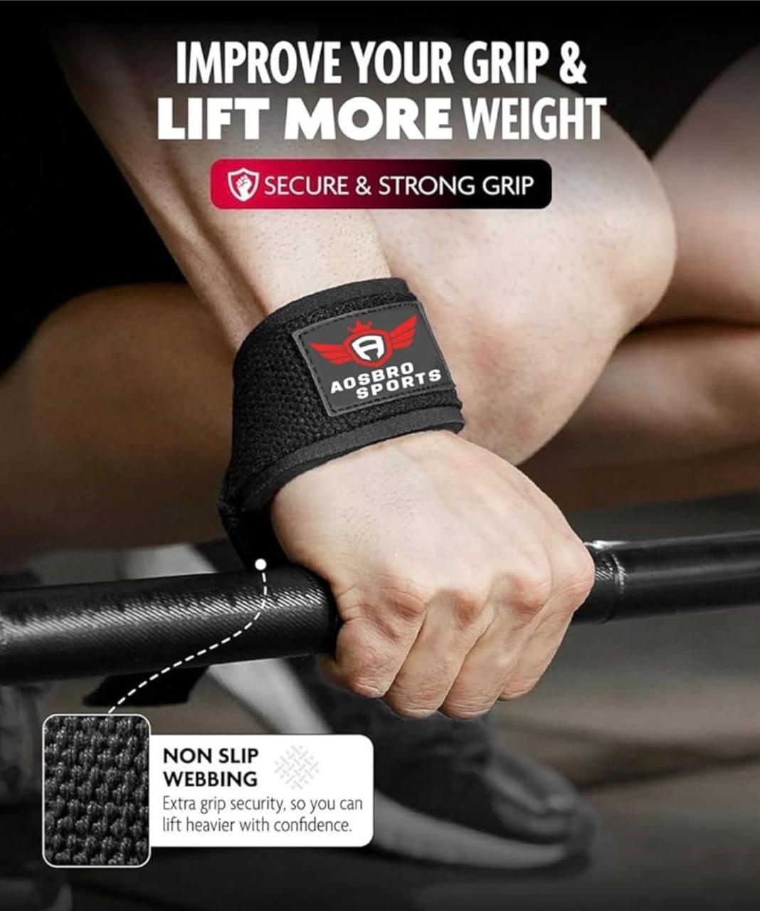 Heavy Duty Wrist Straps for Gym