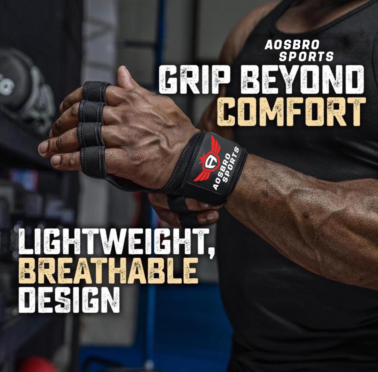Gym Gloves with Integrated Wrist Wraps